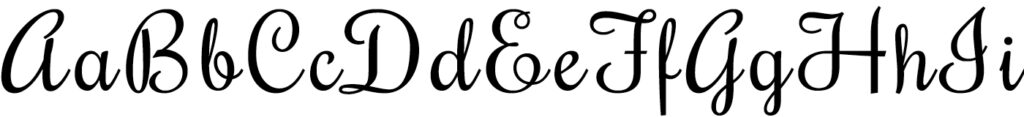 Script font lettertype